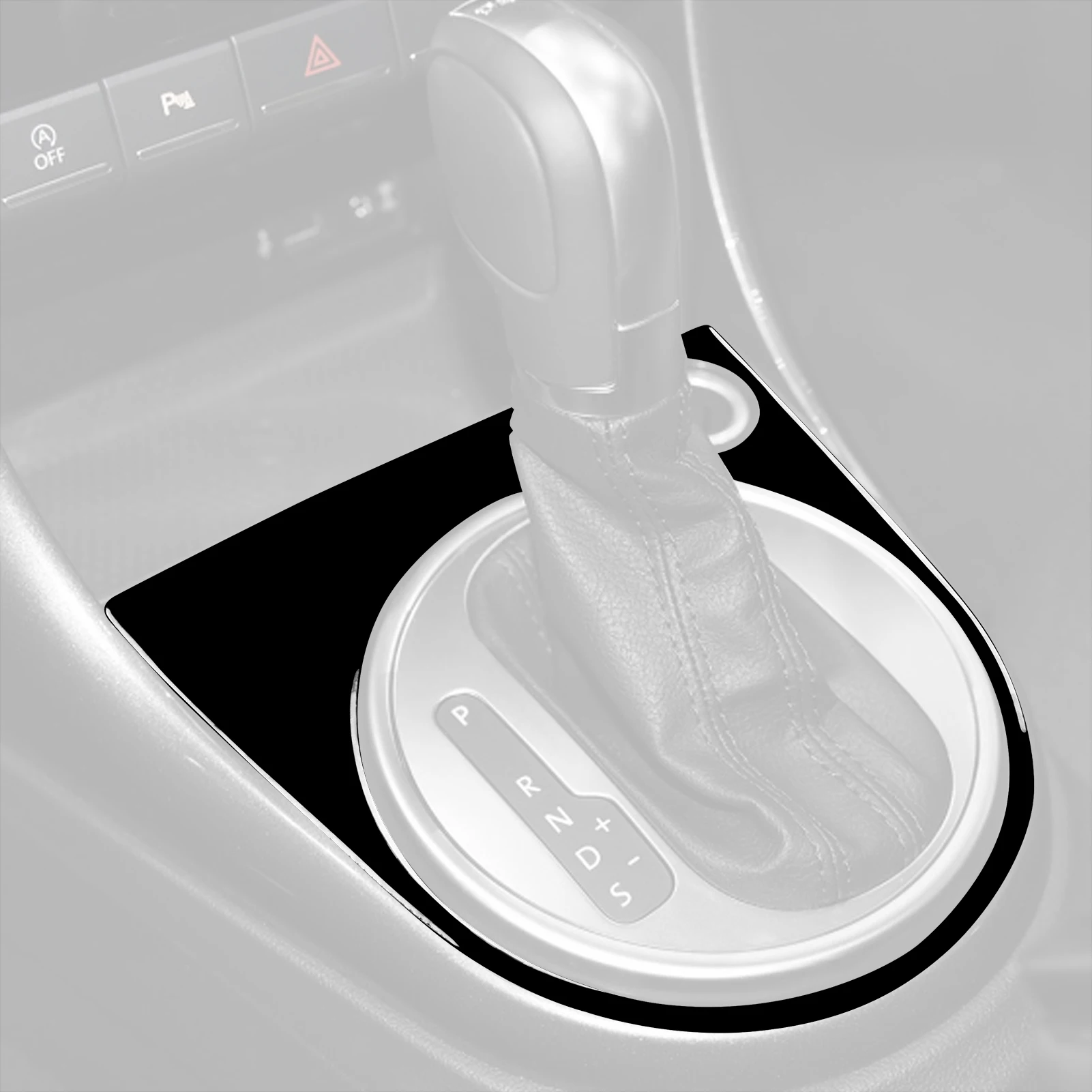 For Volkswagen Beetle 2012-2019 Car Accessories Piano Black Plastic Interior Gear Panel Frame Trim Sticker