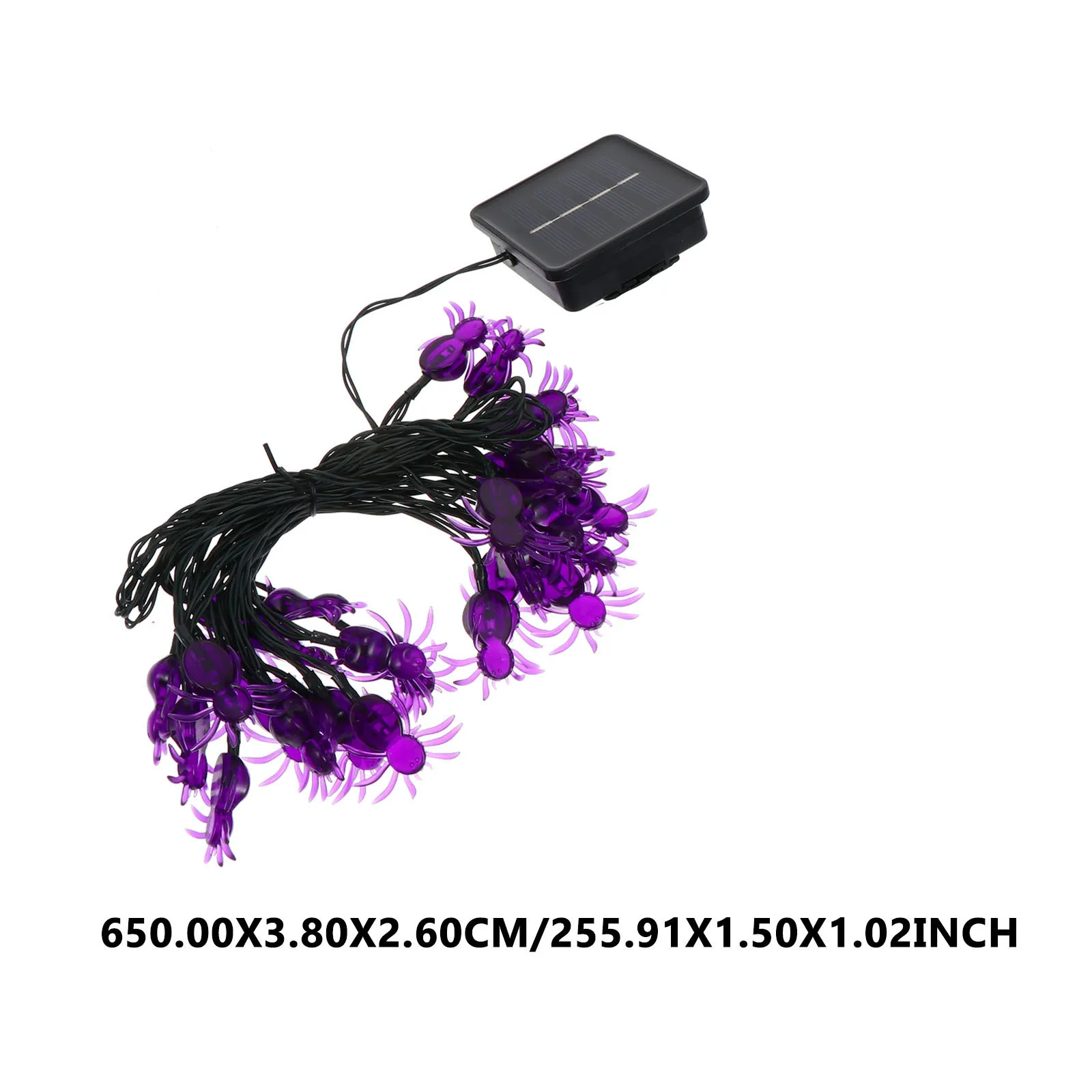 Solar Spider String Lights Halloween Decorative Purple LED Garden Yard Balcony Lawn Festive Lighting Outdoor Party Supplies