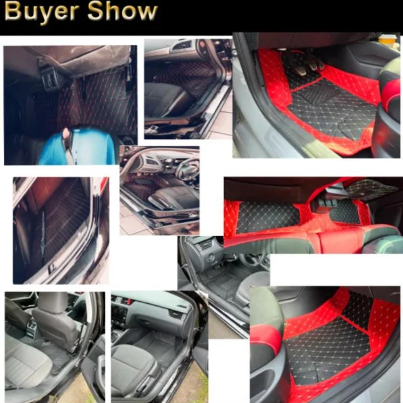 Leather Car Floor Mats For RENAULT Duster Kadjar Clio Espace Zoe trafic 3 Espace 3 Grand Scenic VEL SATIS  Car accessories