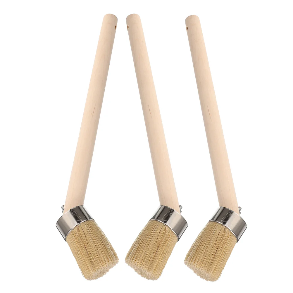 3 Pcs Tire Repair Tool Furniture Paint Brush Plaster Painting Brushes for Walls Trim Chip Wood Bristles