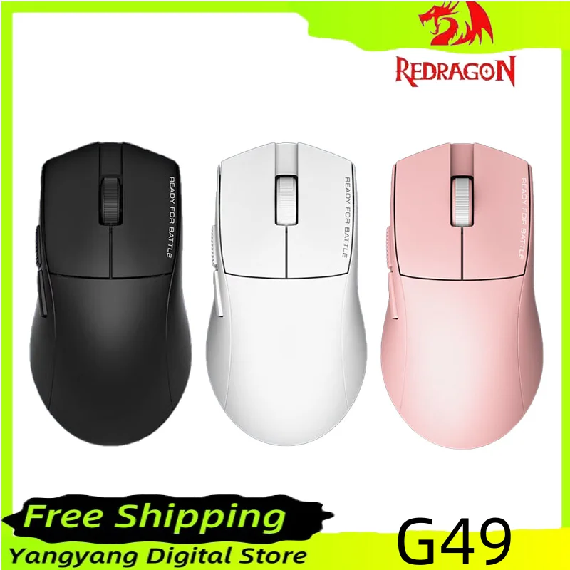 

Redragon G49/G49 PRO wireless Bluetooth three-mode gaming mouse 49g lightweight 3395 sensor 26000DPI e-sports gaming mouse