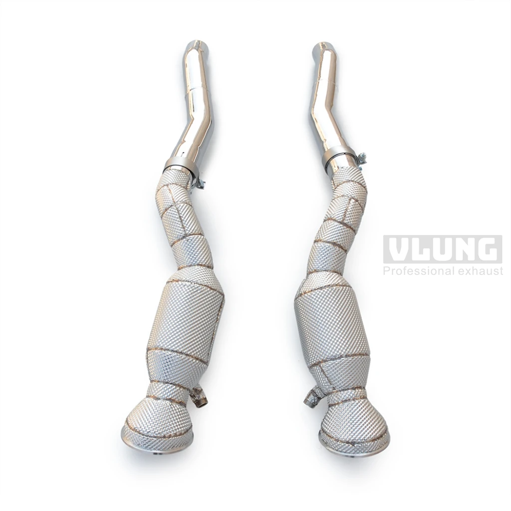 High Flow Catted Header Downpipe Kit for Ferrari F12 FF 812 Superfast V12 6.3 6.5L 2012-2016 Supercar Racing Upgrade Parts
