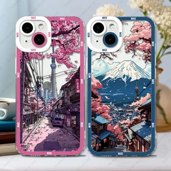 Phone Case For iPhone 16 15 14 13 Pro Max 12 Mini 11 XS X XR Soft Cover Beautiful Landscape Art