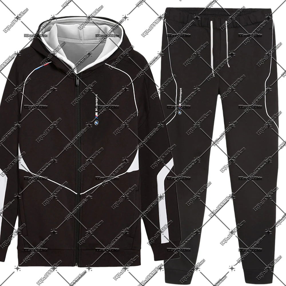 

Autumn Winter New BMW Zipper Hoodies Long Pants Men Women Racing Sports Shirts Sets BMW Motorcycle Zipper Coats Christmas Gifts