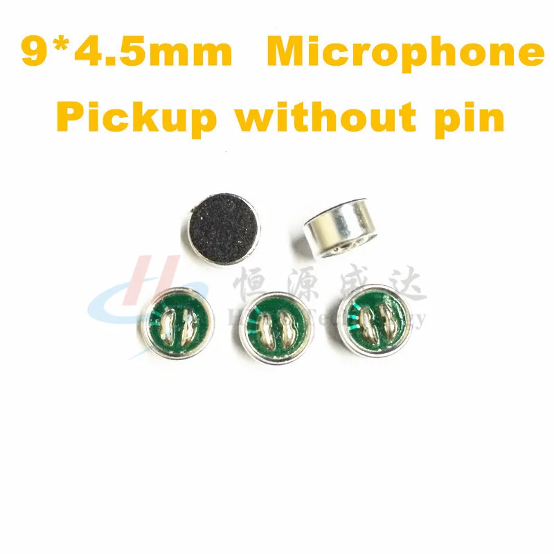 10pcs Microfone 9*7 9*4.5 6*5 6*2.7 6*2.2 4 6 6*1.8*1.5 4.5*2.2*1.5 milímetros MICROFONE Condensador de Eletreto Microfone com 2 pino Captador