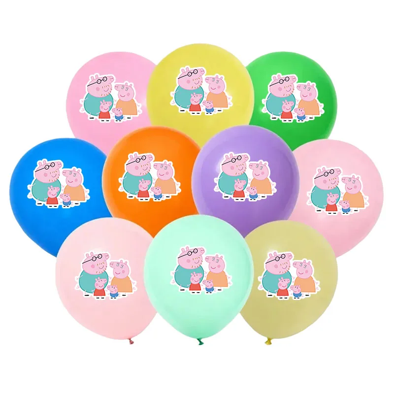 Peppa Pig Cartoon Series Balloon Set Children's Birthday Party Toys Decorative Aluminum Film Balloon Party Supplies view 2