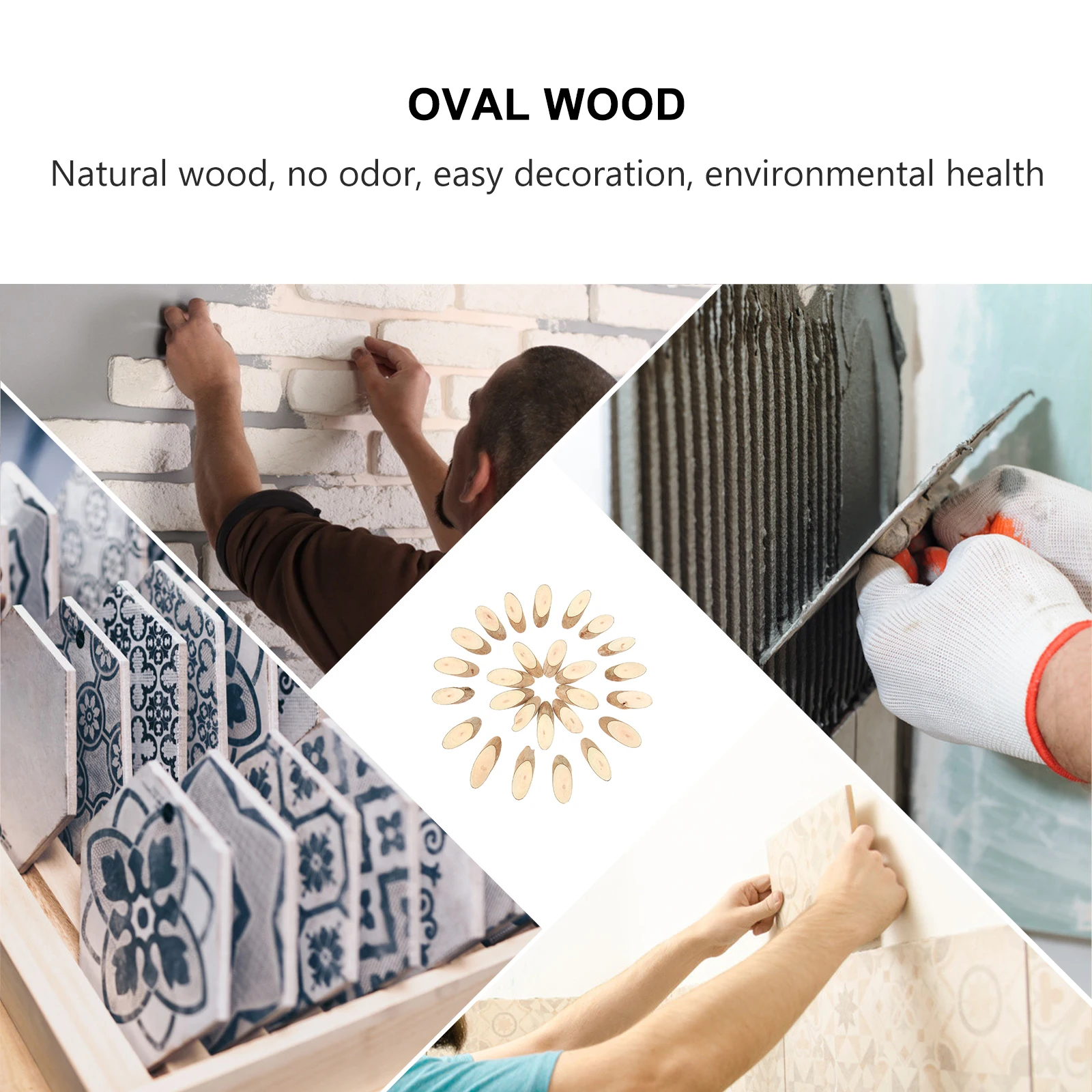 

100 pcs Wooden Slices Diy Crafts Oval Pine Wood Coasters Wedding Decor Log Discs Handicraft Supplies For Diy Accessories
