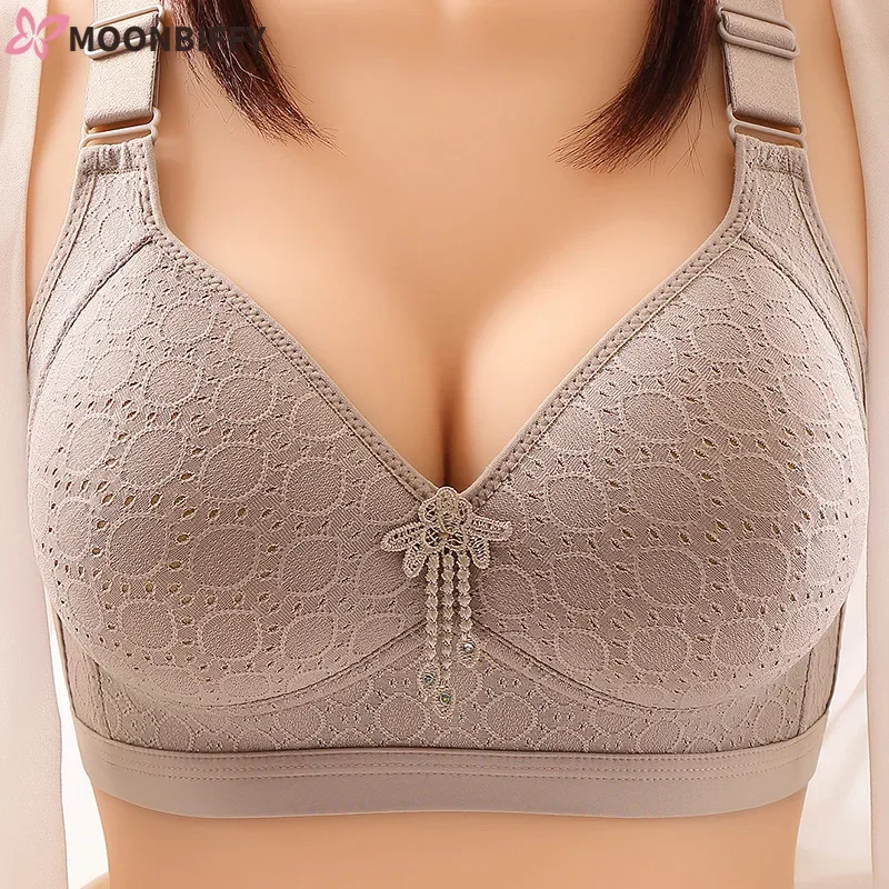 Comfortable Women\'s Bra Large Size No Steel Ring Sweat-absorbing Top Sexy Thin Mold Cup Soft Bras for Women Brasieres Para Mujer