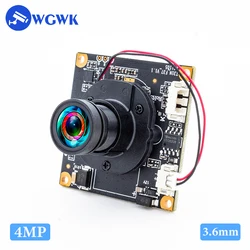 WGWK Industrial 4MP 4K Network Camera Module 1/2.8'' Cmos M12 3.6 High Resolution Distortionless Security Camera Play For Webcam