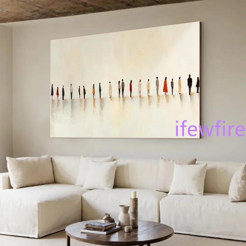 Creativity Handmade Abstract Oil Painting on Canvas Mural Many Characters Wall Art Picture for Living Room Decor Image Artwork
