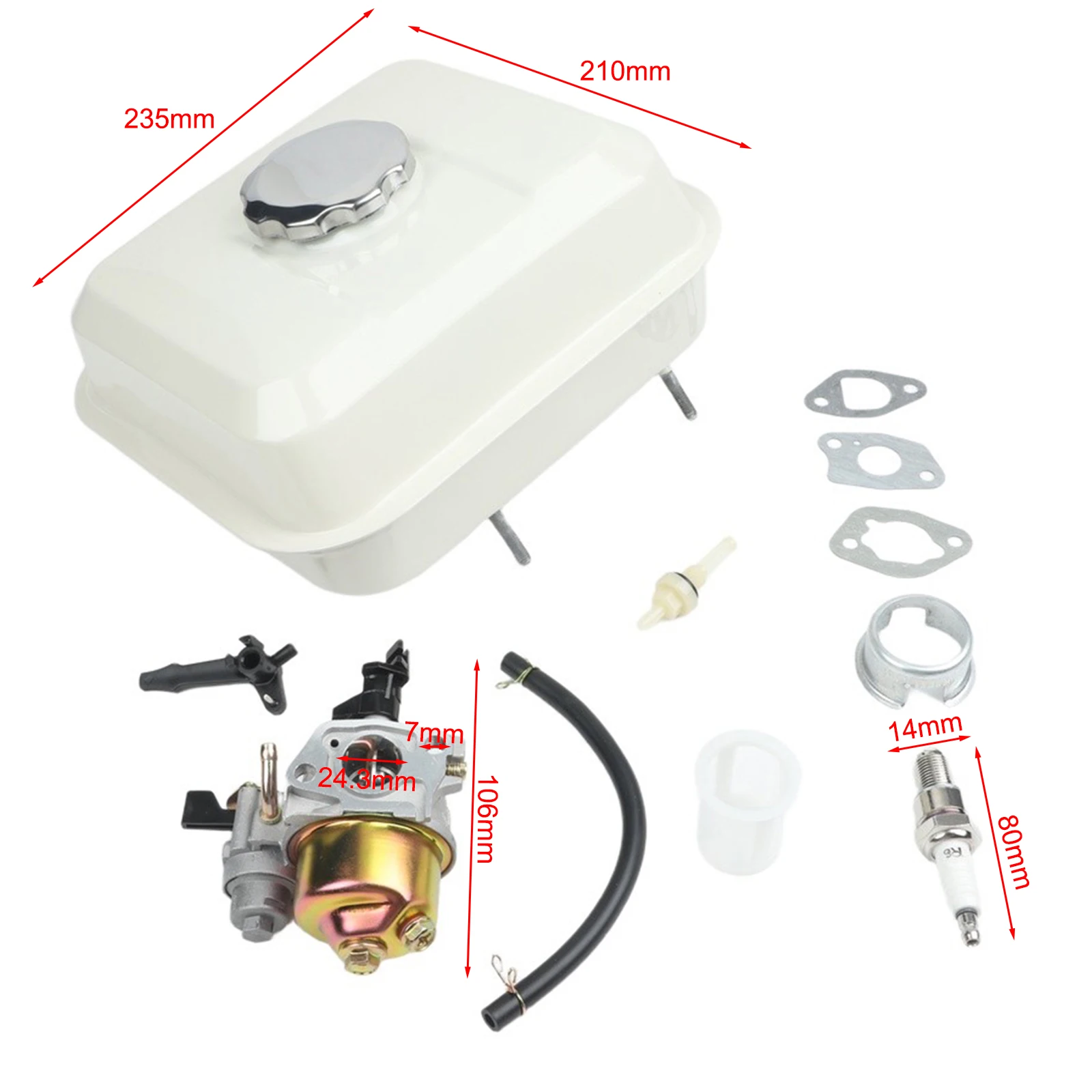 As Shown Carburetor Kit for Outdoor Power Equipment Parts Brushcutter 6.5hp Engines Suitable For High-load Applications