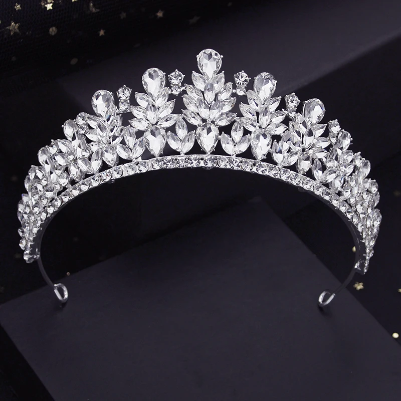 

Baroque Luxury Headdress Royal Queen Tiaras Bridal Wedding Crown for Girls Headdress Prom Birthday Hair Jewelry