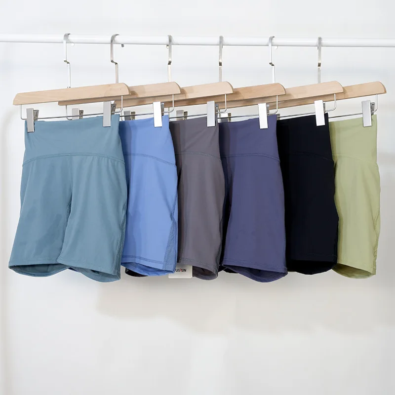 Women High Waist 5 Inch Biker Shorts Tummy Control High Elastic Yoga Shorts Running Cycling Workout Fitness Sports Bottoms