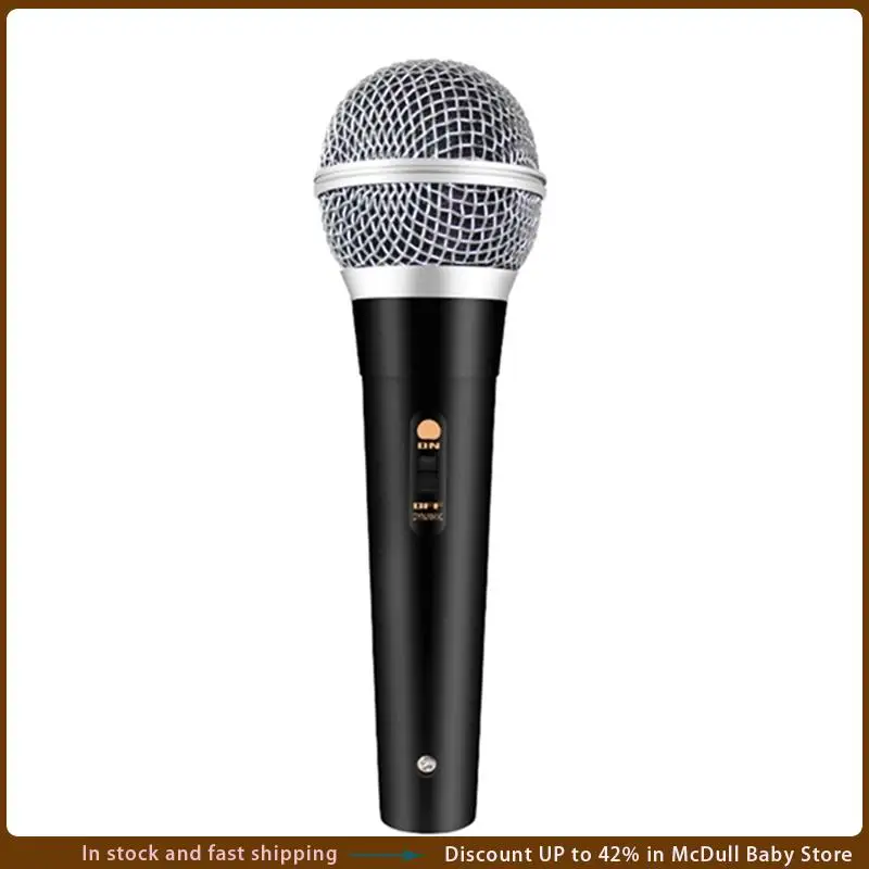 Karaoke Microphone Handheld Professional Wired Dynamic Microphone Clear Voice Mic For Music Performance Durable Easy Install