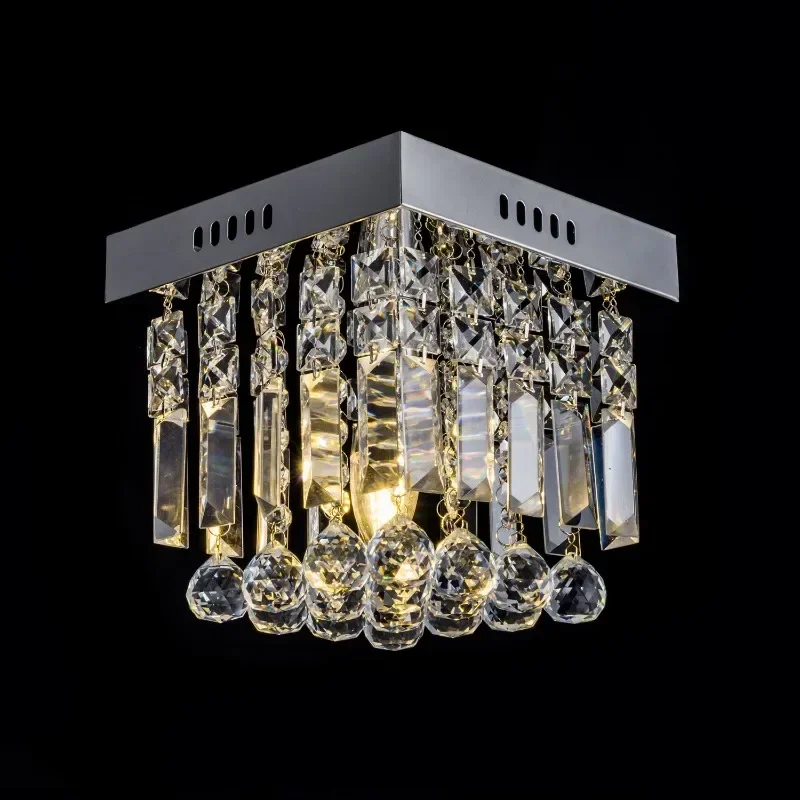 Rectangular living room crystal lights LED ceiling lamps bedroom modern minimalist dining room
