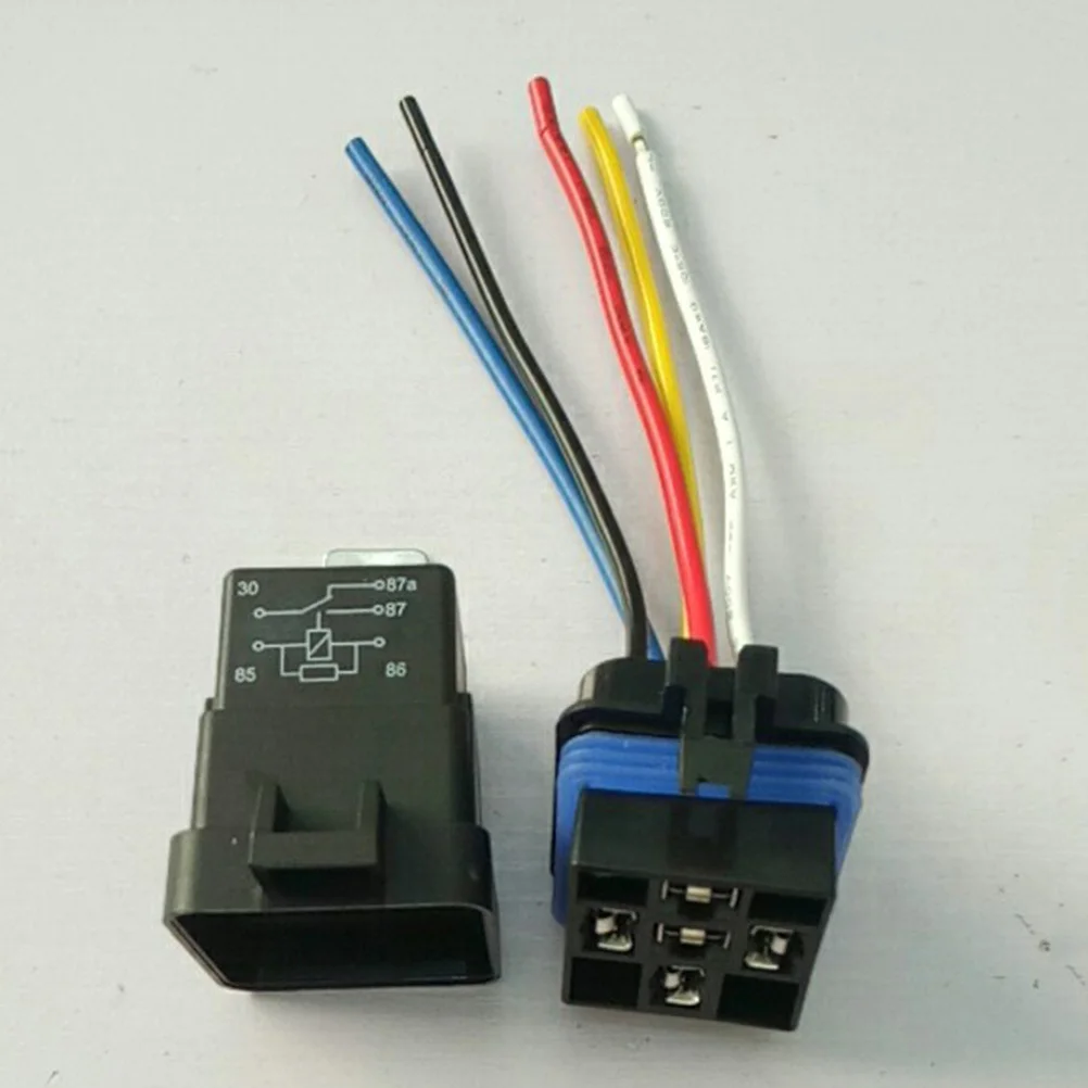 

12V 40A 5 Pin Waterproof Relay Socket Base Holder Automotive Engine Control Module For Car Modification Gps Anti Theft