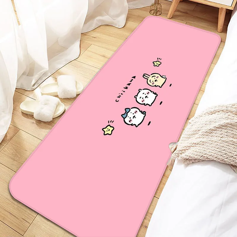 

chiikawa Door Mat Entrance Non-slip Doormat Washable Kitchen Carpet Living Room Hallway Rugs Bathroom Bath Door Mats