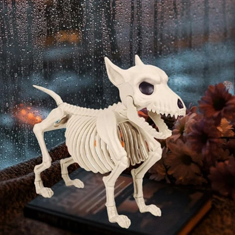 Hot Saleskeleton Halloween Decorations - Posable Skeleton Animals Skeletons With Posable Joints Halloween Decor