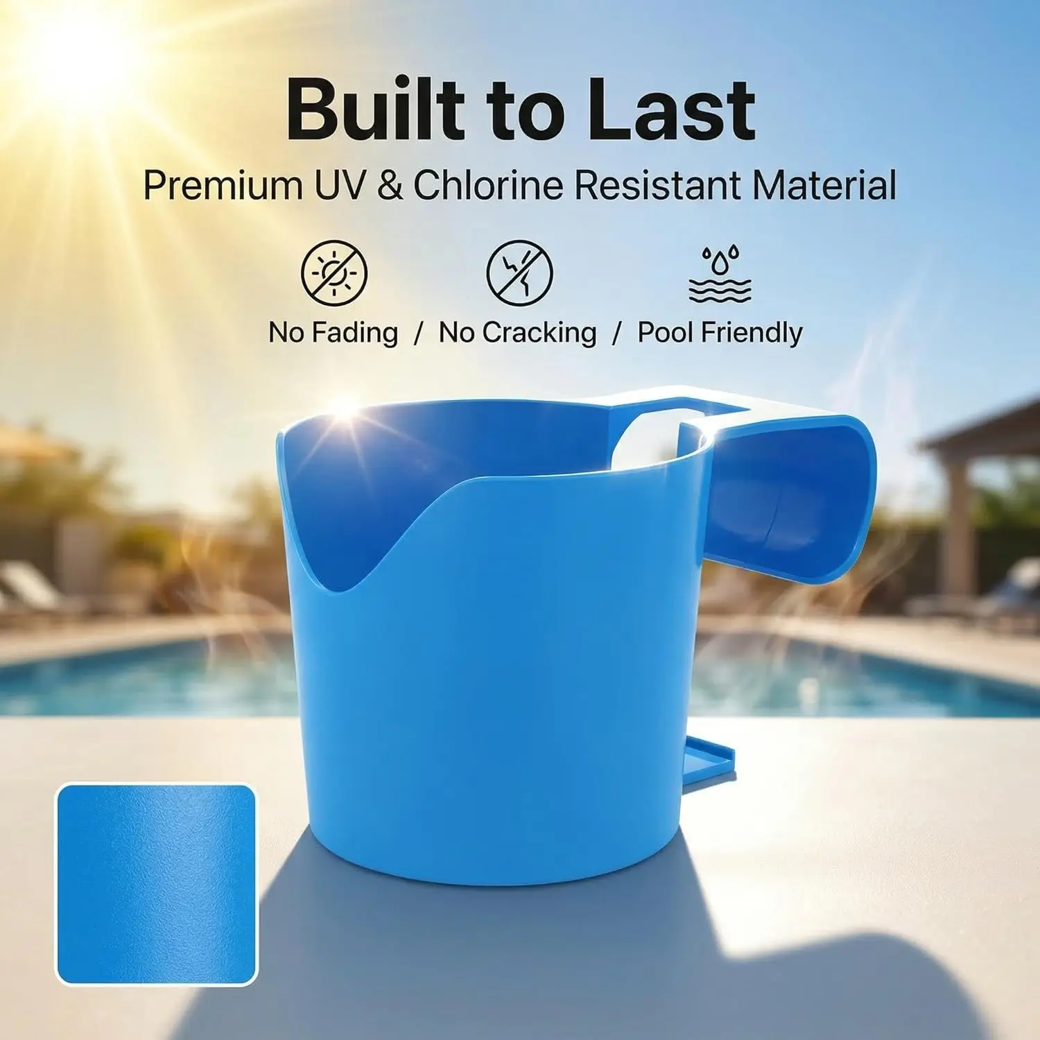 2/4/6/8PCS Poolside Cup Holders for Above Ground Pools Pool Cup Holder for Refreshing Drinks Strong Durable No-Spill Cup Holders