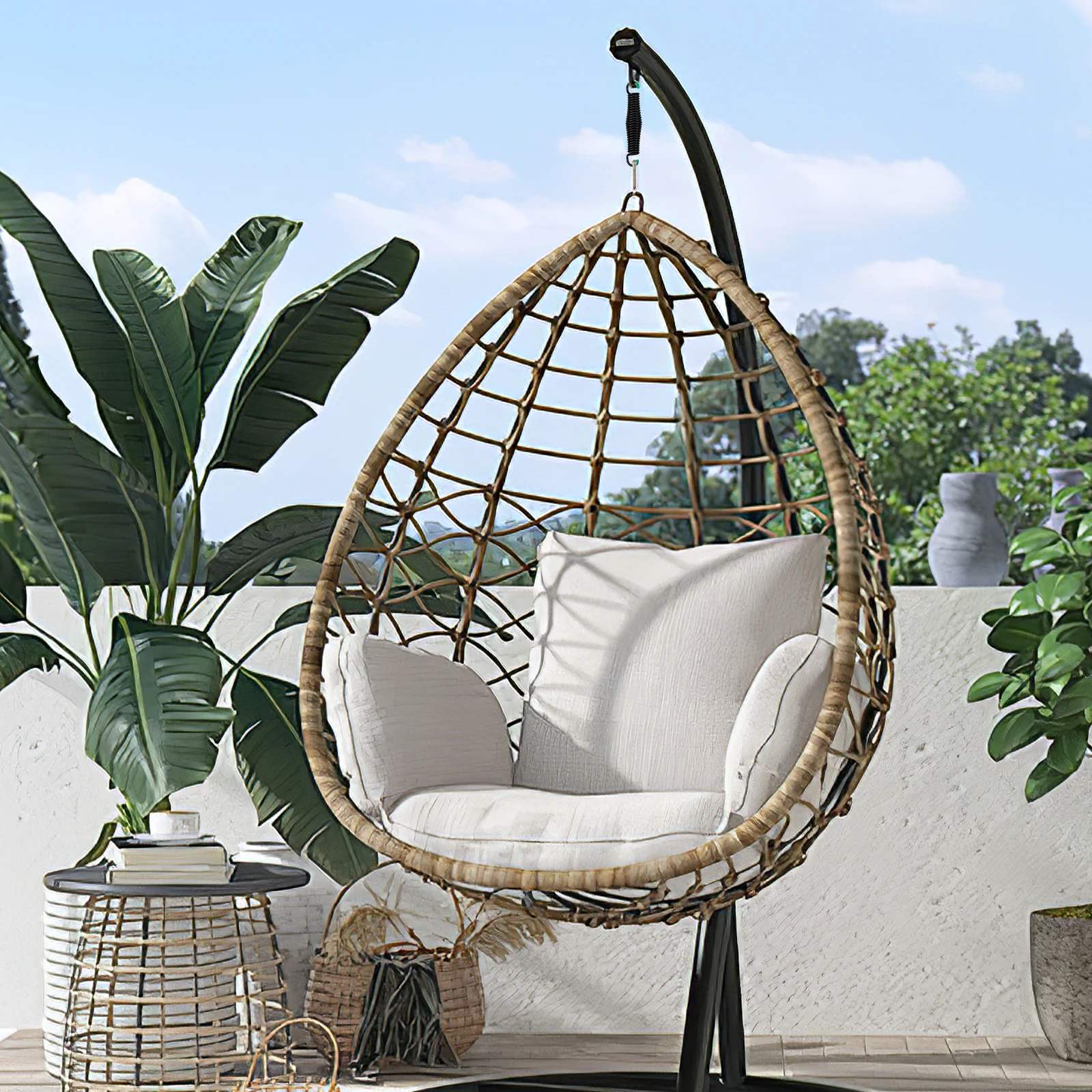 

Metal Swing Sandbag Spring Kit Porch Swing Heavy Duty Hammock Spring Set Hanging Chair Accessories For Outdoor Garden