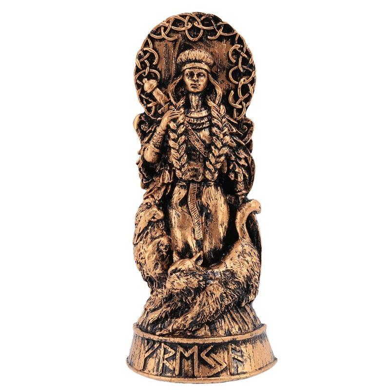 Freyja Statue Freya Norse Gods Carving Altar Heathen Asatru Viking God Goddes Sculpture Scandinavian Pantheons