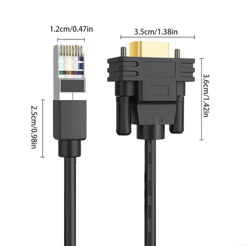 G99B Fast Speed RJ45 To DB9Pin Serial Console Cable 4.92Ft For Routers Switches Line