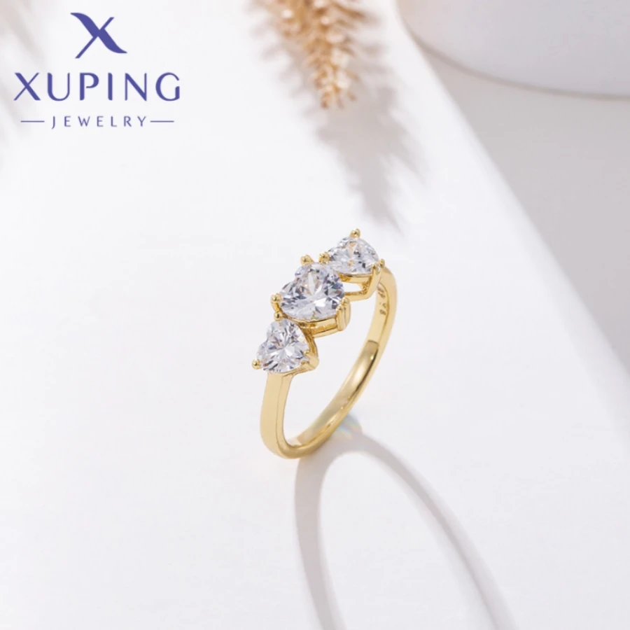 Xuping Jewelry New Hot Fashion Commemoration Day Light Gold Color Rings for Women Schoolgirl Engagement Wedding Gift X000919966