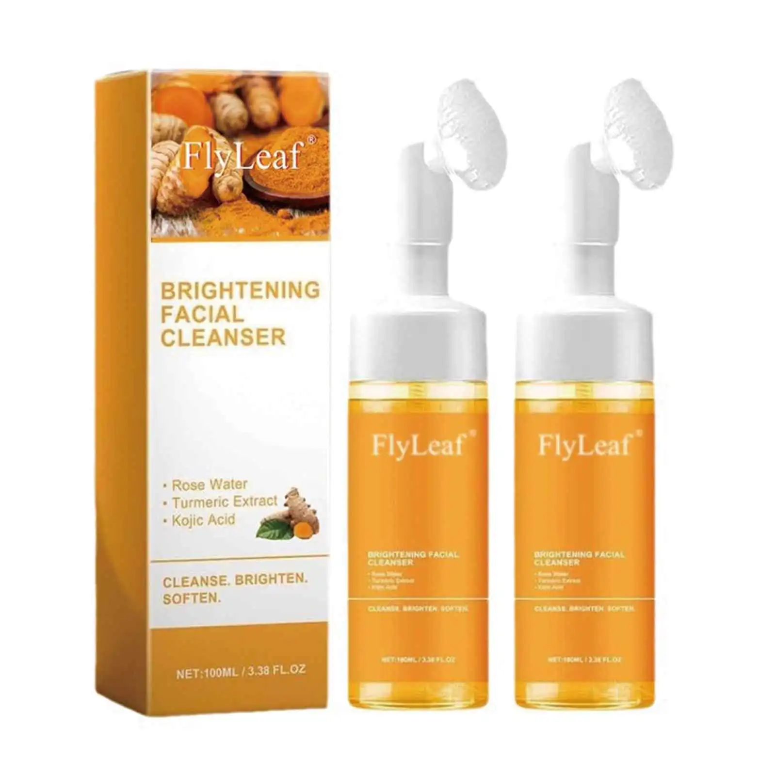 

Turmeric Cleanser Anti Acne Oil Control Blackhead Remover Skin Cleansing Brightening Rejuvenation Face Wash Foam Face Cleanser