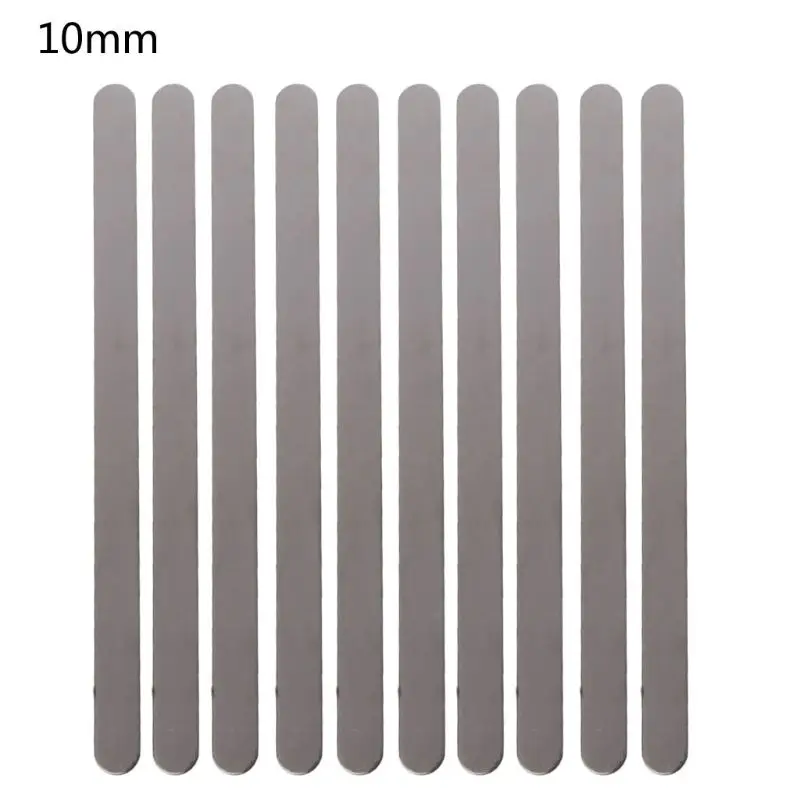 

10Pieces/set for Titanium Steel Blank Bar Engraving Blanks Cuff Bangle for DIY Jewelry Making Customizing Tool 5/10/15/2