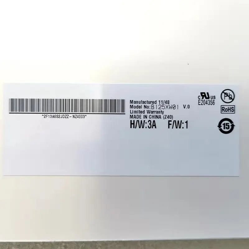 Imagem -03 - Slim Laptop Tela Lcd Matriz B125xw01 V.0 B125xw01 v0 Lp125wh2 Tlb2 para Dell E6220 E6230 1366*768 Pinos 40 12.5