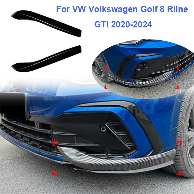 

Fog Lamp Bezel Front Bumper Trim Body Kits Spoiler Decorative Accessories for VW Volkswagen Golf 8 Rline GTI 2020-2024