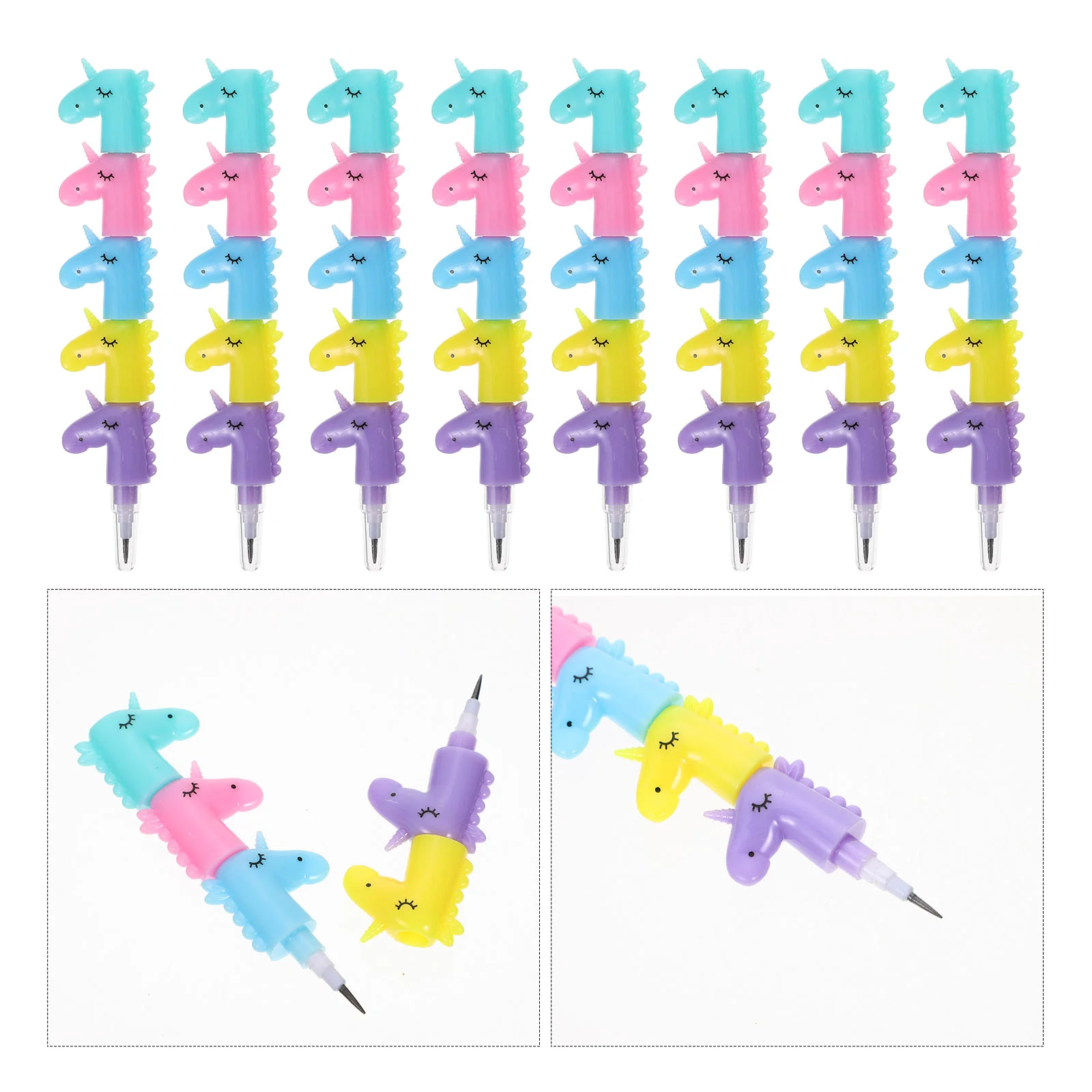 

8 Pcs Cartoon Pencils Stacking Non Sharpening Kids Student Writing Creative Classroom Prizes Party Favors