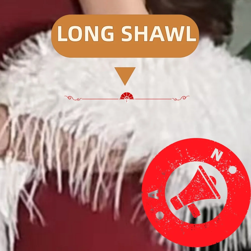 

Милая шаль из искусственного меха норки, длинный полосатый шарф Y2K, толстый шарф, зимний теплый глушитель, модный декор, плюшевый шейный платок