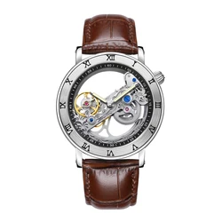 New Creative Watches Men 3ATM Waterproof Transparent Case  Automatic Mechanical Watch Mens Tourbillon Watches Relogio Masculino