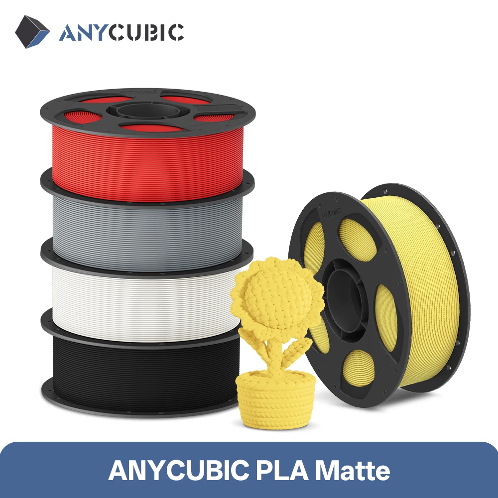 

ANYCUBIC Matte PLA 3D Printer Filament 1.75mm Eco-friendly 3D Printing Material Matte Texture For FDM 3D Printer S1C 3KG