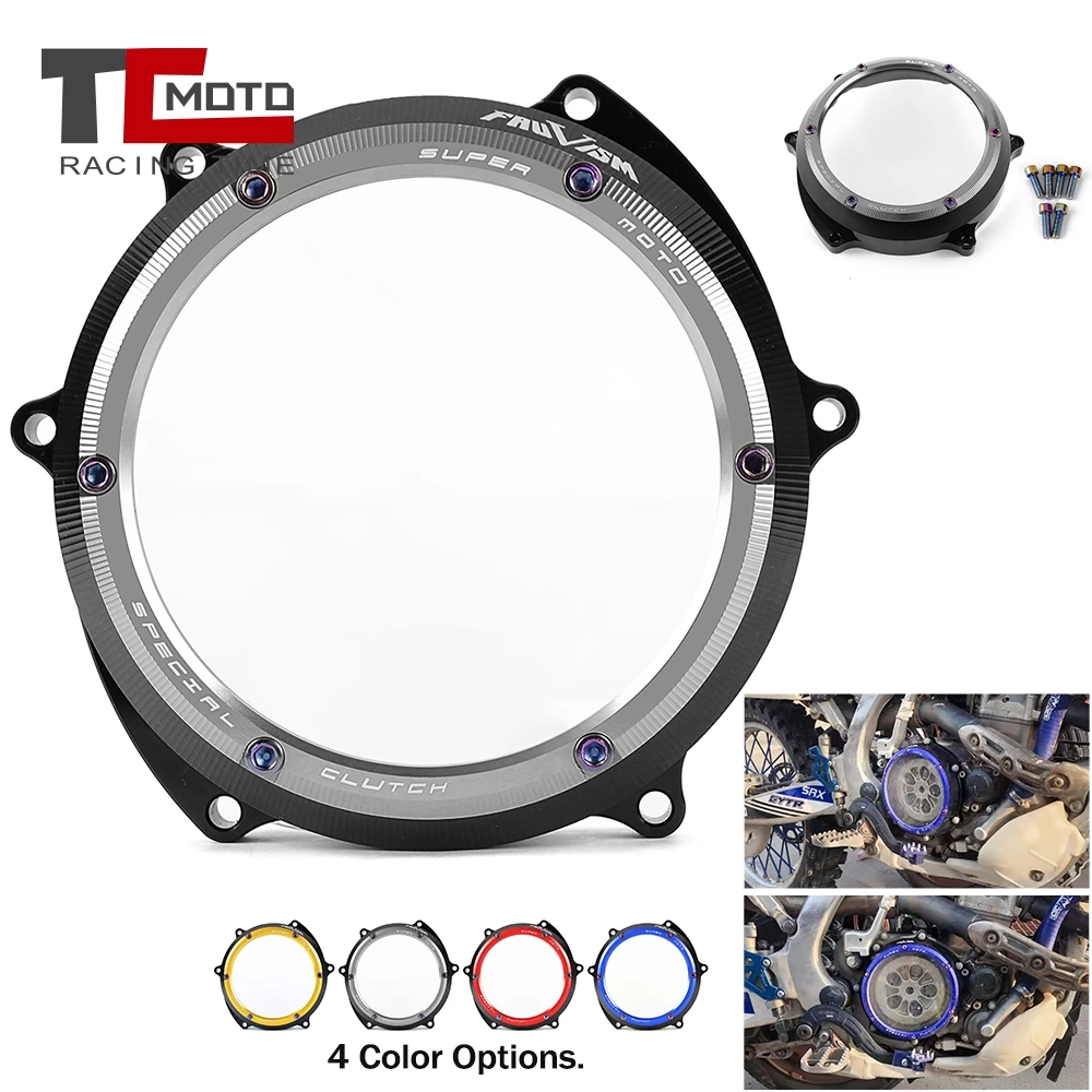 For Yamaha YZ250F WR250F Clutch Transparent Engine Side Protection Cover