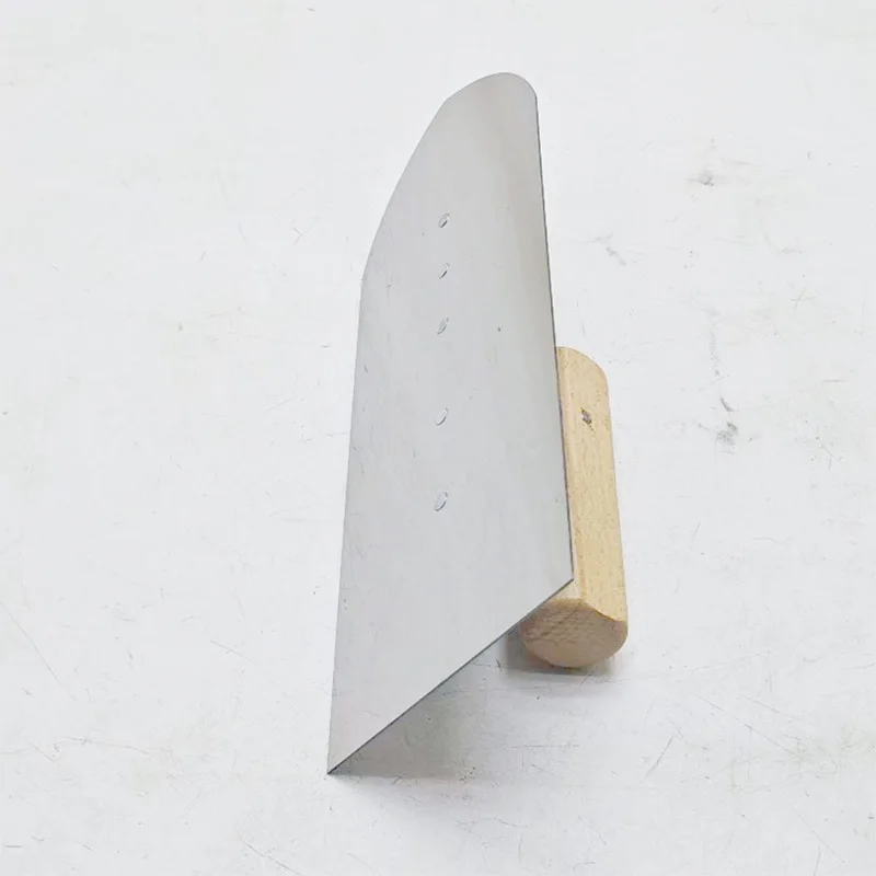 32x11cm Stainless Steel Trowel Pointed Head Flat Bottom Eco-Friendly Wood Handle Smooth Mortar Or Putty Wall Art Creation Tools