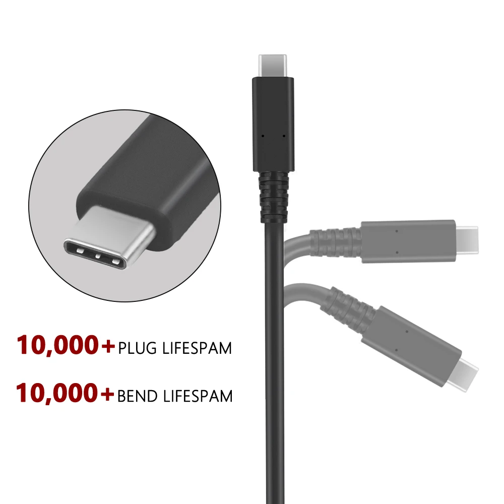 Short usb-c video cable 4K Monitor cable USB-C 3.1 Gen 2 Cable PD 100W Fast Charging cable Sync dat cable for samsung T5 T7 macs