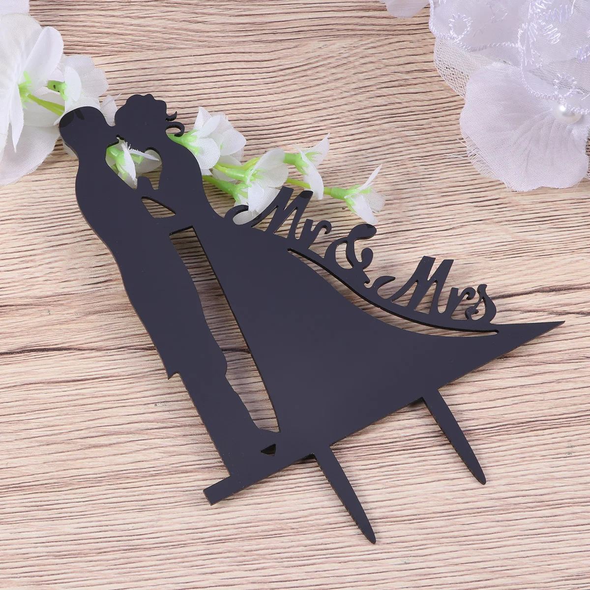 

Acrylic Bride Groom Cake Topper 16 5x12 3cm Black Gothic Style Wedding Anniversary Party Decorations Cute Figures
