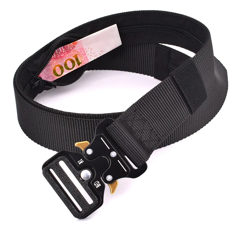 Zipper Cash Anti-Theft Belts Wallet For Men Women Secret Pocket Waist Strap Travel Safety Money Belt Tactical Hidden Cash Belts