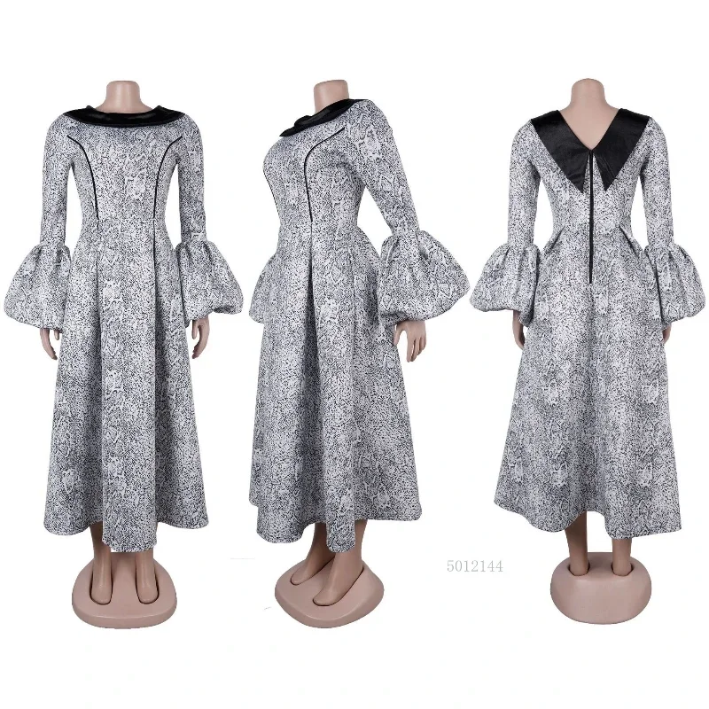 

Elegant African Dashiki Midi Dress for Women Traditional Autumn Summer Clothing Fairy Dreams Ladies African Dresses 2025