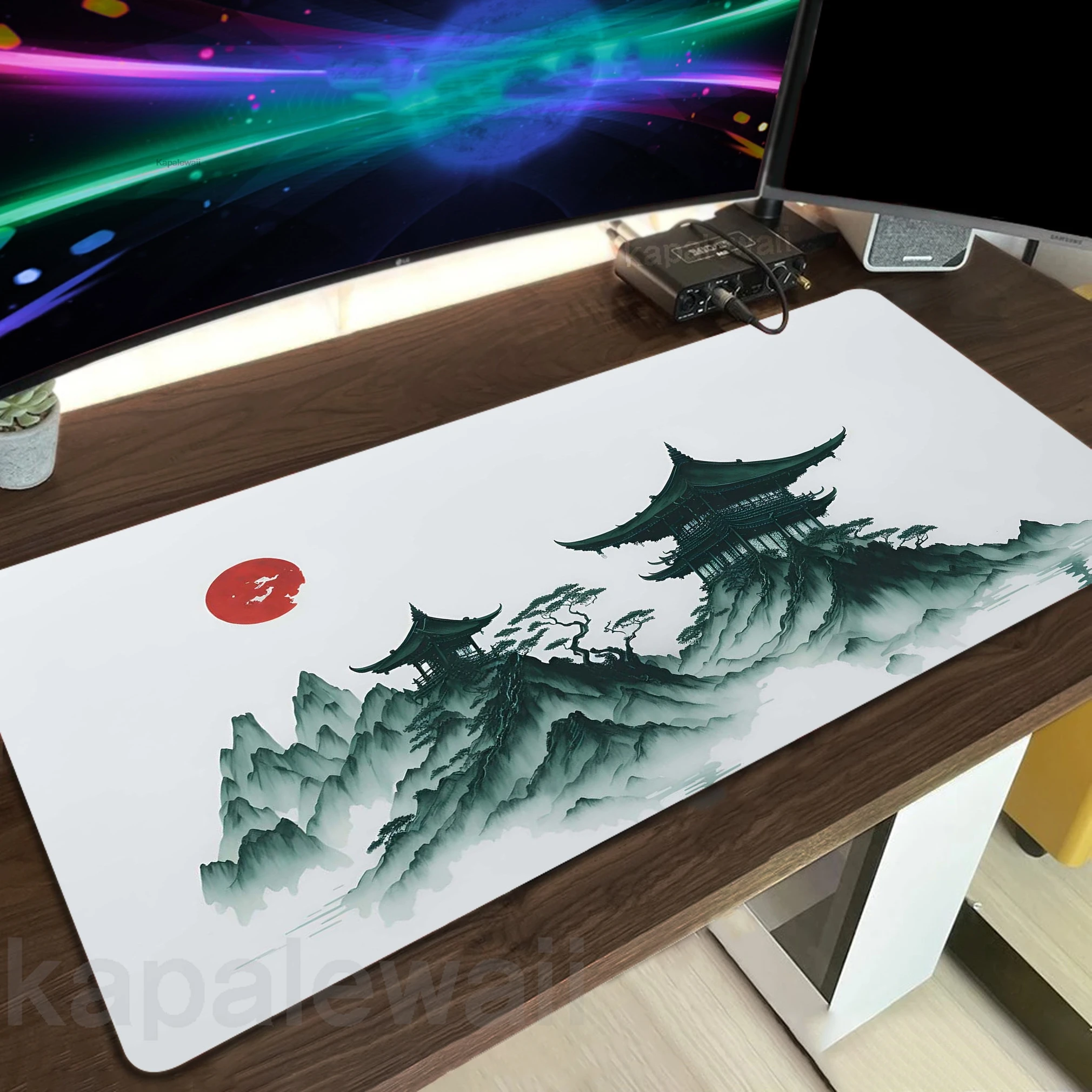 

Mountain Serenity Japan Art Mouse Pad Gaming Setup Accessories Mousepad XXL Desk Mat Locking Edge Mouse Pads Keyboard Mat