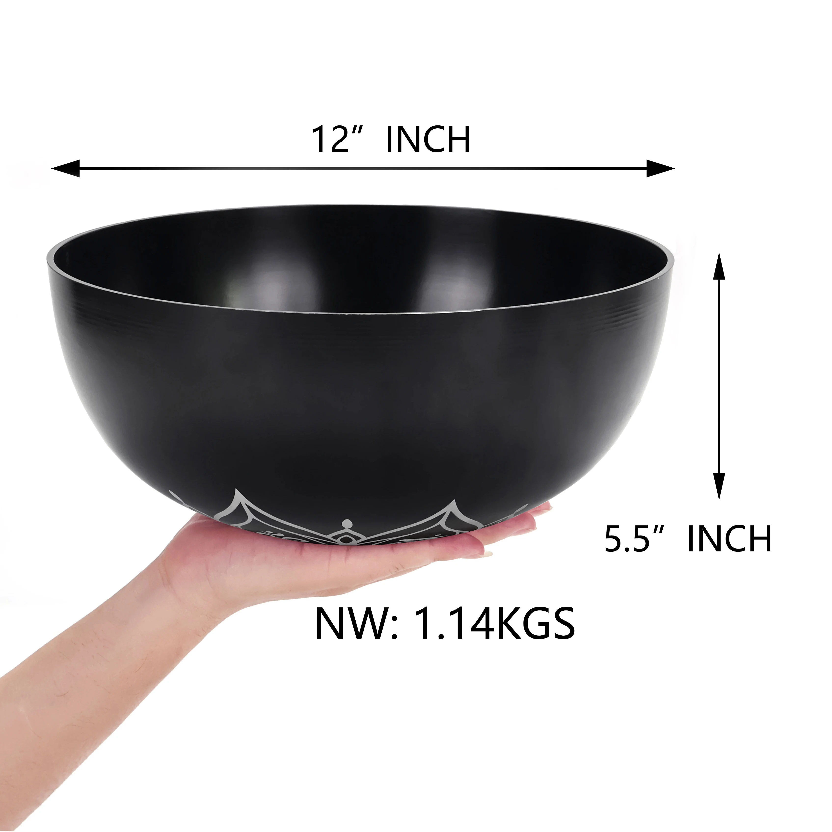 Singing Bowls Tuned 128 HZ C3 Note, 12.2 Inch Of Schumann Frequency Therapy For Sound Healing Bath Ideal For Yoga