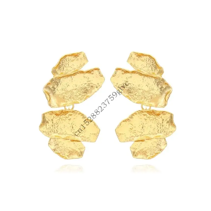 أقراط أوراق الذهب من D0UF للنساء أفكار هدايا أنيقة #1