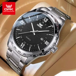 OPK 6003 Mens Watch Original Watches For Men Multifunctional Chronograph Quartz Wristwatch Waterproof Luminous Mens Gift Reloj