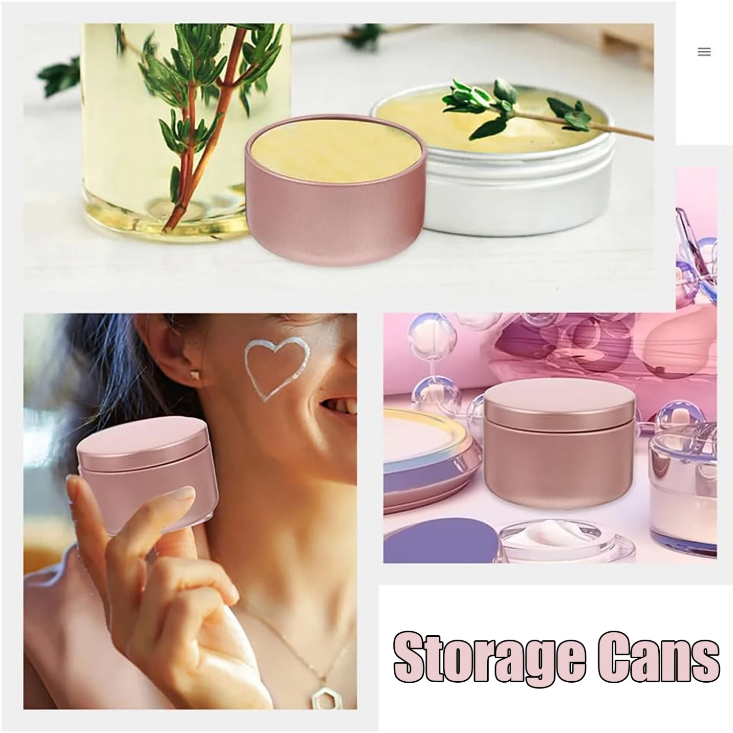 12PCS Metal Round Jars Aluminum Tins Mini Round Empty Candle Containers with Airtight Lids Canister for Coffee Tea Candy Storage