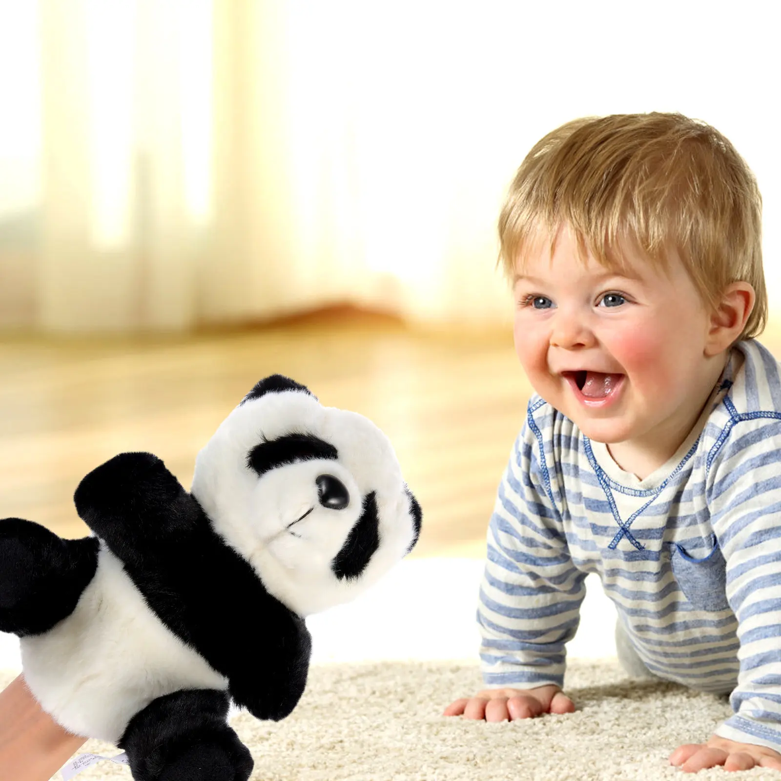 

Adorable Panda Hand Puppet for Kids and Adults Premium PP Cotton Ultra Soft Comfortable Texture Ideal for Story Time Role Play