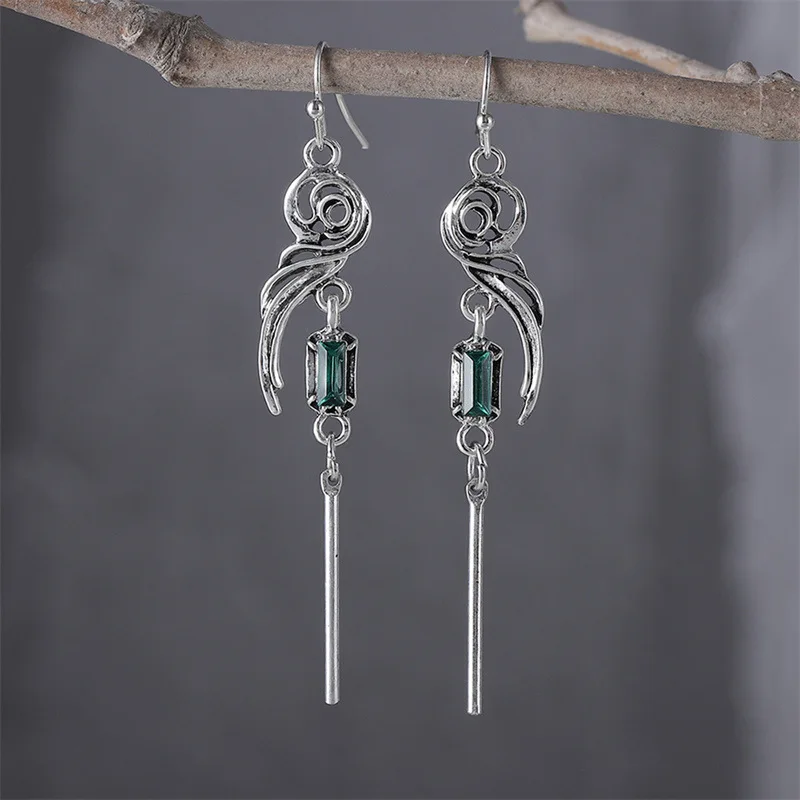 diy-accessories-cross-border-amazon-geometry-new-gradual-change-blue-green-square-zircon-earrings-hollow-metal-retro-wind-earrin