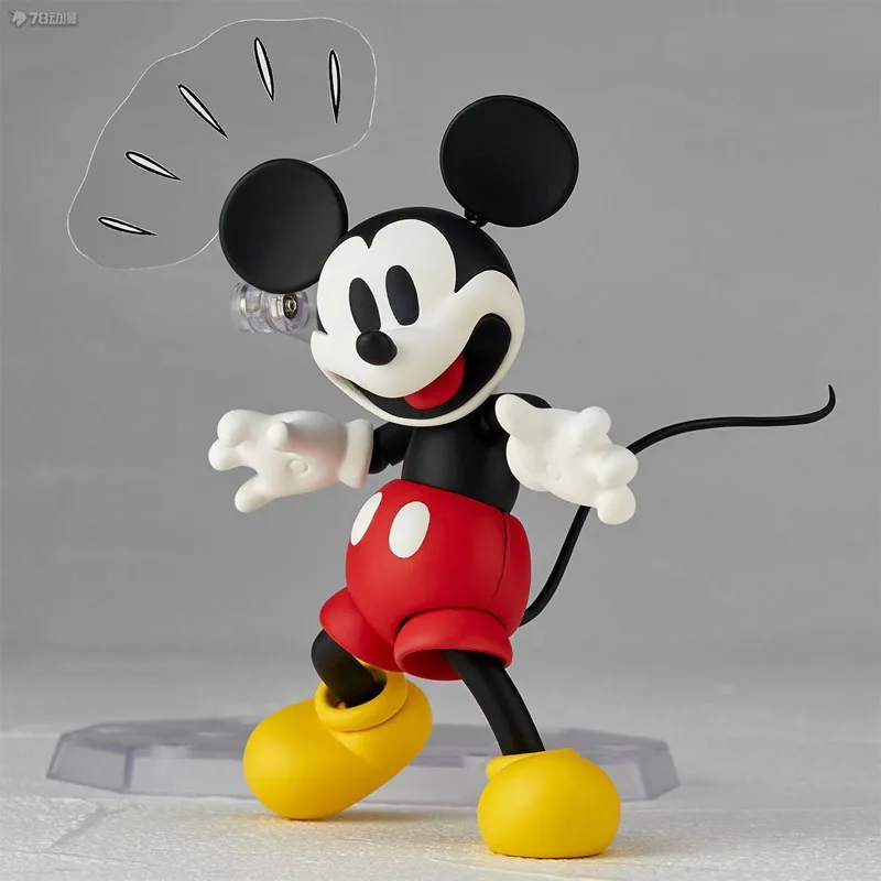 Kaiyodo genuíno revoltech anime figura filme revo mickey no.013 1936 figura de ação brinquedos para meninos crianças presente modelo colecionável