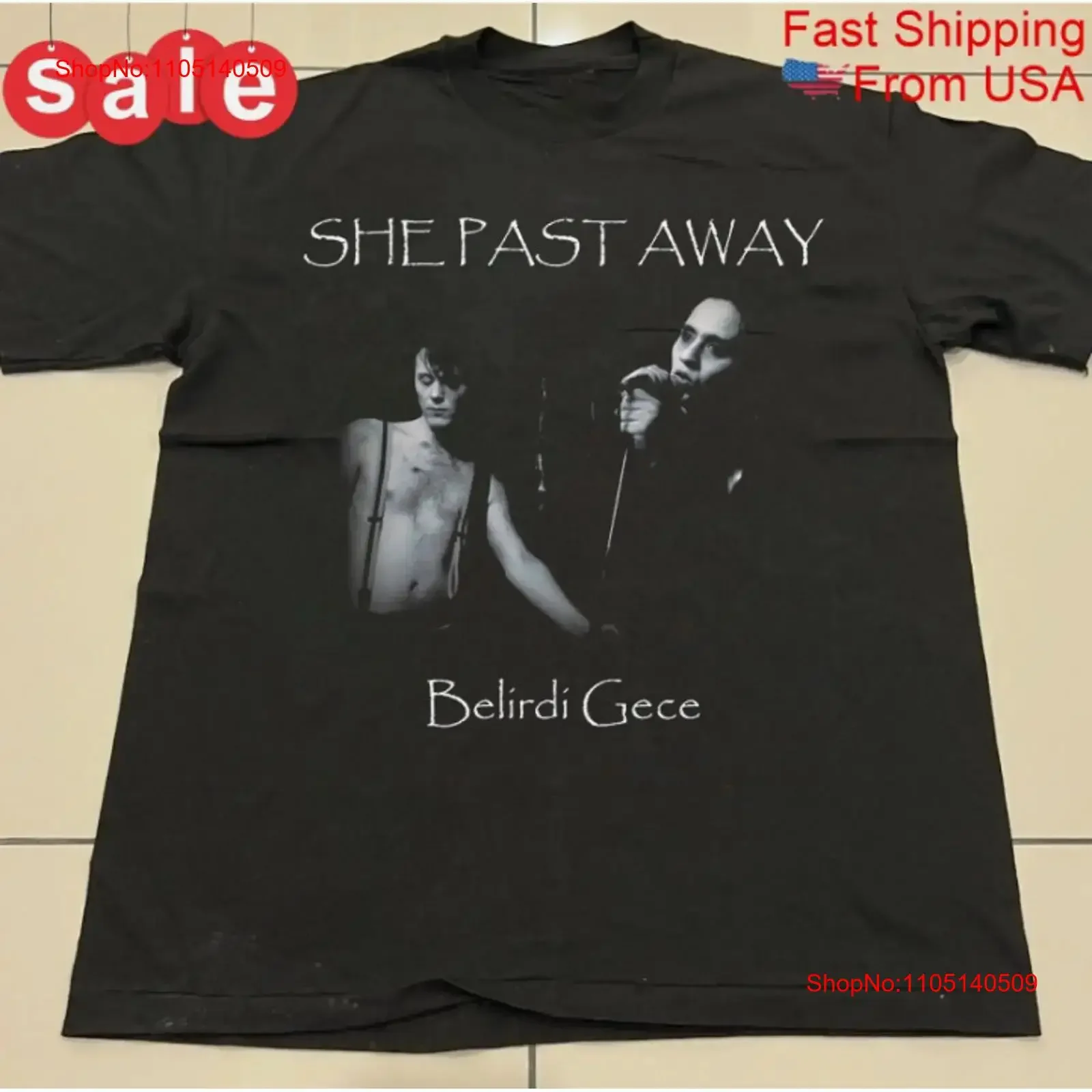 New She Past Away Belirdi Gece For Fans T shirt Black All Size vintage Washed graphic Soft Versatile homme Comfortable Casual